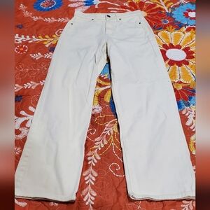 RSQ Cream Baggy Jeans